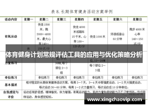 体育健身计划常规评估工具的应用与优化策略分析